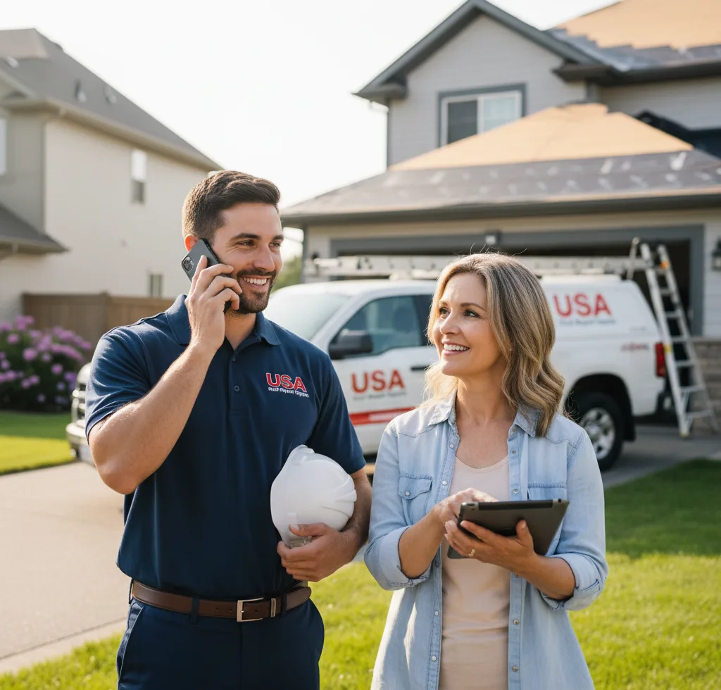 USA Roof Repair Experts customer support in Ledbetter